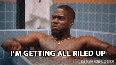 A Shirtless Man In A Bathtub Says I 'M Getting All Riled Up Laugh Out Loud GIF