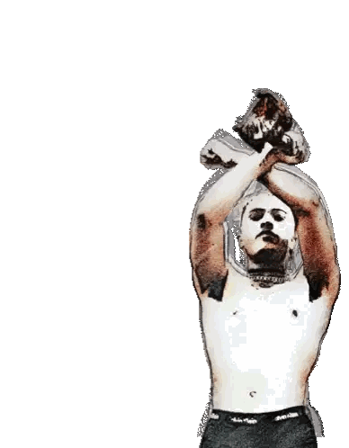 A Shirtless Man In Black Calvin Klein Underwear Holds His Head In His Hands Sticker