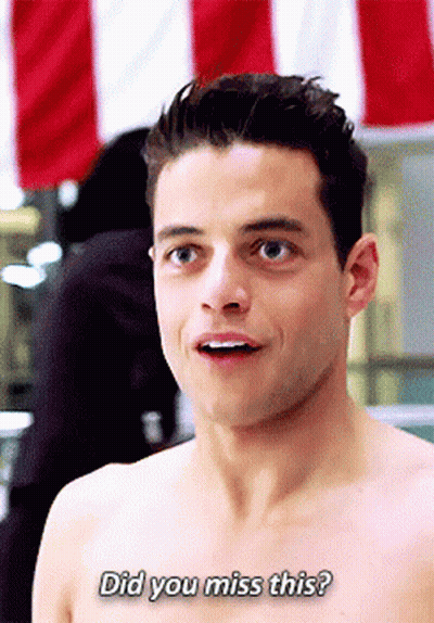 A Shirtless Man Is Asking If He Missed Something GIF