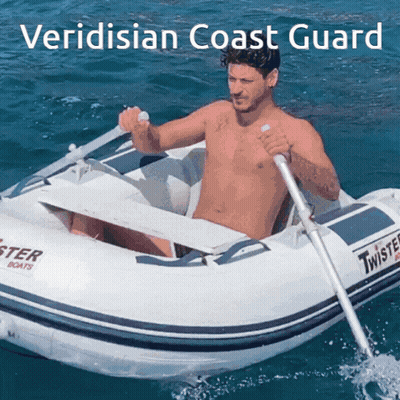 A Shirtless Man Is Rowing A Twisted Boats Boat GIF