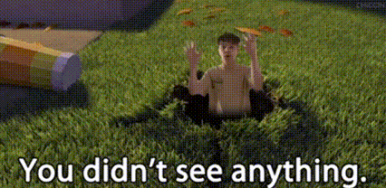 A Shirtless Man Is Sitting In The Grass With The Words You Did N't See Anything Below Him . GIF