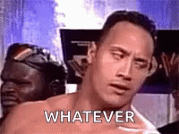 A Shirtless Man Is Standing In Front Of A Group Of People And Says `` Whatever '' . GIF