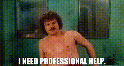 A Shirtless Man Is Taking A Bath In A Bathroom And Says `` I Need Professional Help '' . GIF
