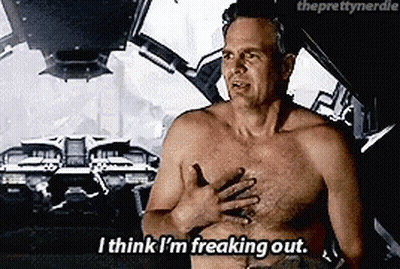 A Shirtless Man Is Talking About Being Freaking Out GIF