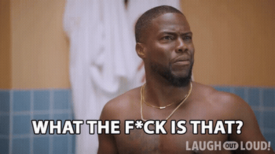 A Shirtless Man Says " What The F*ck Is That " GIF