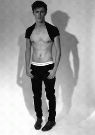 A Shirtless Man Wearing Calvin Klein Underwear GIF