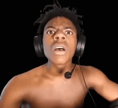 A Shirtless Man Wearing Headphones And A Microphone Is Making A Surprised Face . GIF