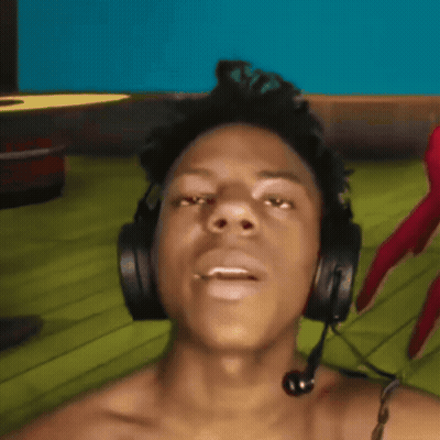A Shirtless Man Wearing Headphones And A Microphone With His Mouth Open GIF