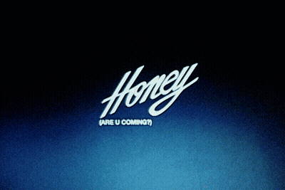 A Shirtless Man With A Tattoo On His Chest Stands In Front Of A Sign That Says Honey Are U Coming GIF