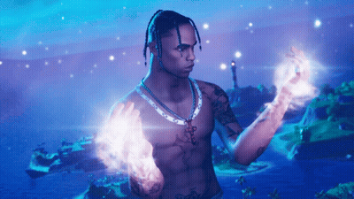 A Shirtless Man With Dreadlocks And A Necklace With A Cross On It GIF
