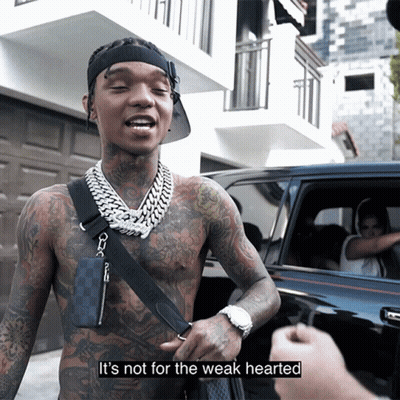 A Shirtless Rapper Says It 'S Not For The Weak Hearted In A Video GIF