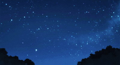 A Shooting Star Shines Brightly In A Dark Night Sky GIF