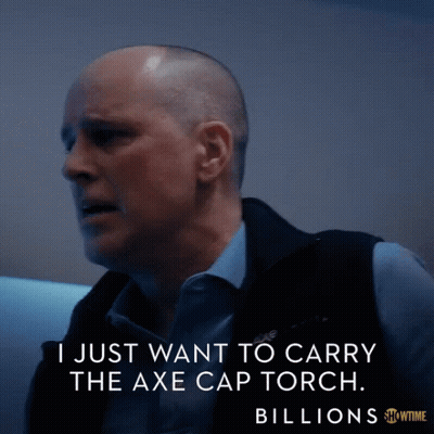 A Showtime Ad For Billions Features A Bald Man GIF