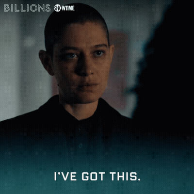 A Showtime Ad For Billions Shows A Woman Talking To Another Woman GIF
