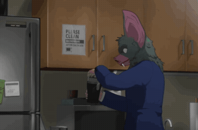 A Sign On A Cabinet That Says Please Clean GIF