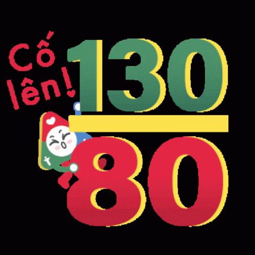 A Sign That Says 130 80 With A Clown On It GIF