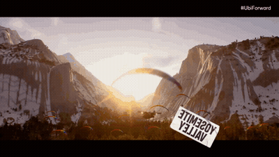 A Sign That Says 3Time20y Yellow Hangs From A Mountain GIF
