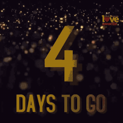 A Sign That Says 4 Days To Go In Yellow GIF