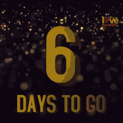 A Sign That Says 6 Days To Go With The Number 6 GIF