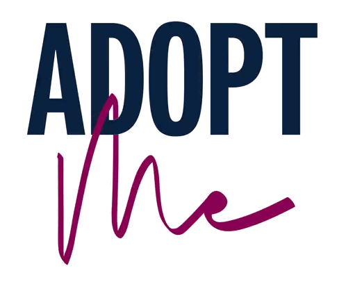 A Sign That Says Adopt The In Purple Letters Sticker