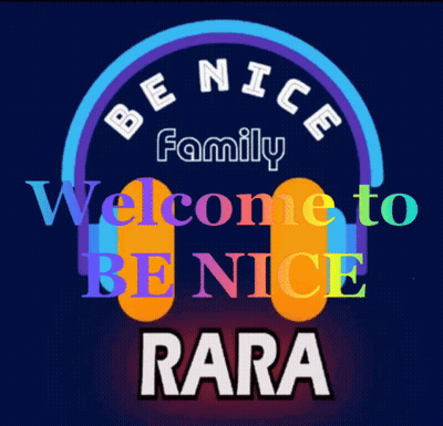 A Sign That Says Be Nice Family Welcome To Be Nice And Rare GIF