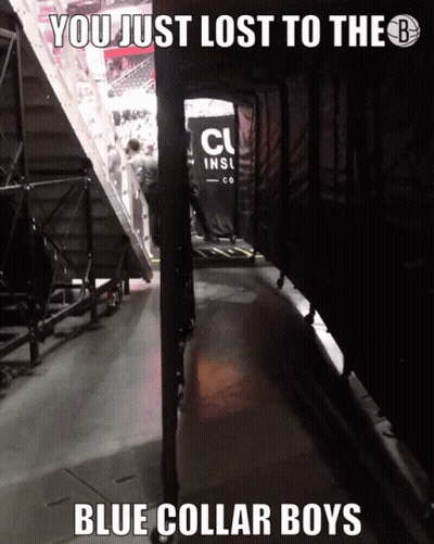A Sign That Says Blue Collar Boys On It GIF