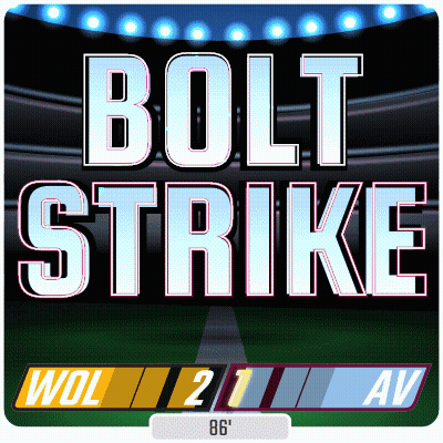A Sign That Says Bolt Strike Shows A Score Of 21 To 1 GIF