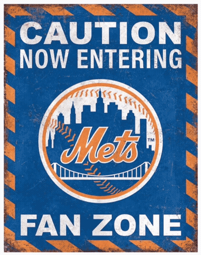 A Sign That Says Caution Now Entering Fan Zone On It GIF
