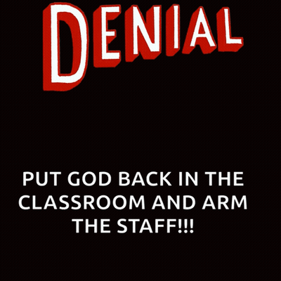 A Sign That Says Denial Is Not A Policy GIF