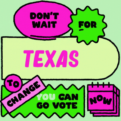 A Sign That Says " Do N't Wait For Texas " GIF