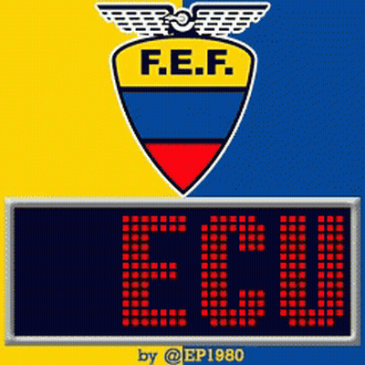 A Sign That Says Ecu On It With A Blue And Yellow Background GIF