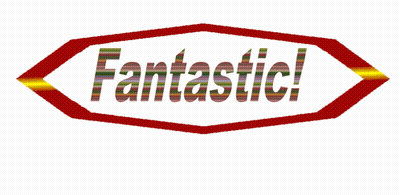 A Sign That Says Fantastic In A Red Border GIF