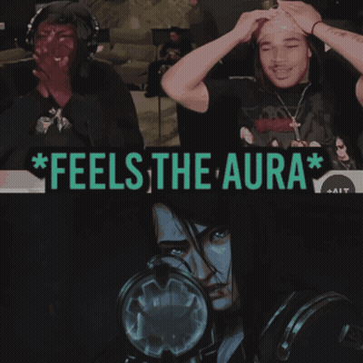 A Sign That Says " Feels The Aura " Is Displayed GIF
