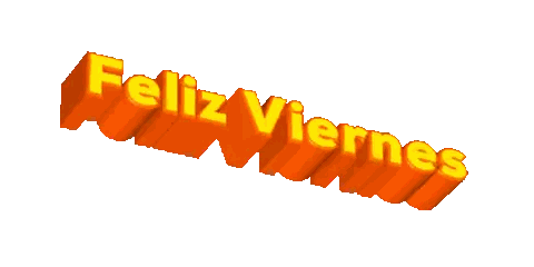 A Sign That Says Feliz Viernes In Yellow On A White Background Sticker