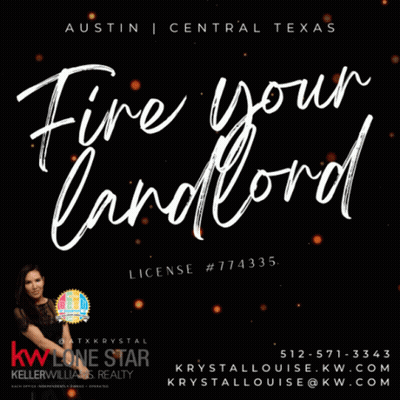 A Sign That Says Fire Your Landlord In White Letters GIF