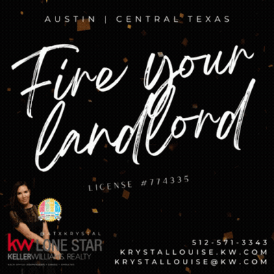 A Sign That Says Fire Your Landlord In White Letters GIF