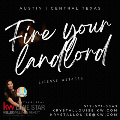 A Sign That Says Fire Your Landlord With A Woman GIF