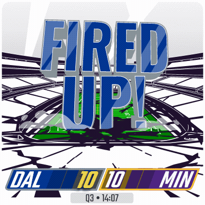 A Sign That Says Fired Up In Blue Letters GIF