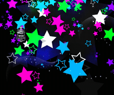 A Sign That Says Free Web Layouts Is Surrounded By Colorful Stars GIF