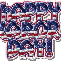 A Sign That Says Happy Labor Day With An American Flag Background Sticker