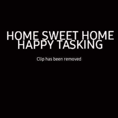 A Sign That Says Home Sweet Home Happy Tasking Home Surrounded By Hearts GIF