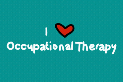 A Sign That Says I Love Occupational Therapy With A Heart GIF