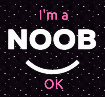A Sign That Says I 'M A Noob Ok On It GIF