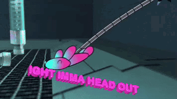 A Sign That Says Ight Imma Head Out GIF