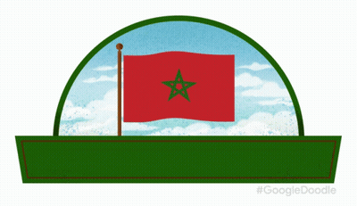 A Sign That Says Independence Day With A Flag GIF