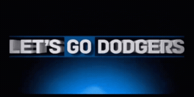 A Sign That Says It 'S Go Dodge On A Blue Background GIF