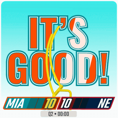 A Sign That Says ' It 'S Good ' On It With A Football GIF