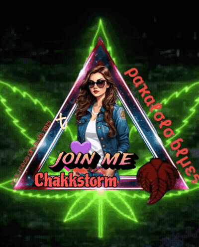 A Sign That Says Join Me Chakkstorm With A Woman GIF