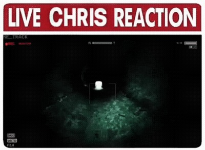 A Sign That Says Live Chris Reaction On Top Of A Brick Wall GIF