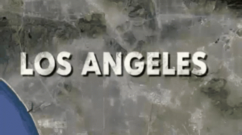 A Sign That Says Los Angeles On It In White Letters GIF